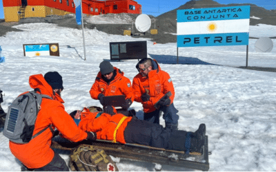 EXO en la Base Petrel aportando tecnología con el Centro de Diagnóstico Móvil (CDM) y la Tablet EXO Rugged R9